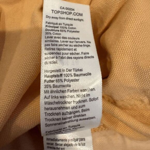 Topshop Canteloupe Raw Hem Joggers (Light Orange) Elastic Waist Size 10 - Picture 8 of 13
